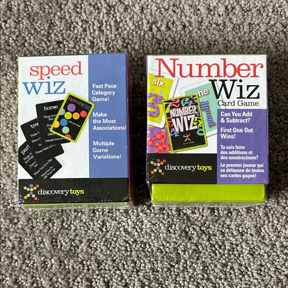 Discovery Toys Speed Wiz and Number Wiz Card Games